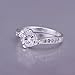 Noble Jewelry 925 Silver Women Ring Cross Head White Zircon Size 7