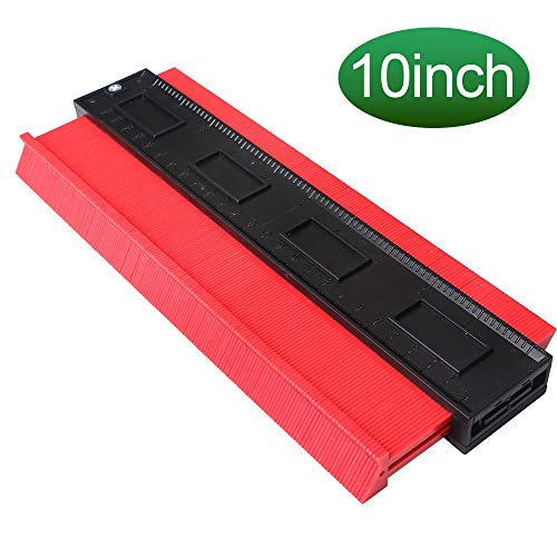 Enjoydeal Contour Gauge Duplicator 10 inch Contour Profile Gauge Multi-functional Plastic Contour Duplicator Edge Shaping Measure Ruler Wood Marking Tool Tiling Laminate Tiles General Tools