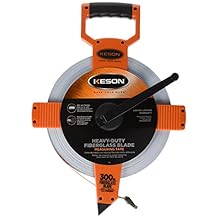 Keson OTR Series Hoja Largo de fibra de vidrio cinta métrica (varios tamaños: 15.2 m, 300 ft, 15 m – 100 m; Varios unidades: ft. Y en., FT. & 10ths, M & cm y mm)