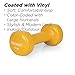 PROMIC 5 lb Hand Weights Deluxe Vinyl Coated Dumbbells (Sold in Pair) - 5 lb, Yellow
