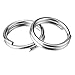 EBOOT 100 Pieces Split Rings Set Mini Key Chain Ring Metal Key Rings, Silvery (0.39 Inch)
