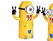 Cute Minions Design Wash Set Toothbrush Holder Automatic Toothpaste Dispenser with Brush Cup Yellow (One Eye)