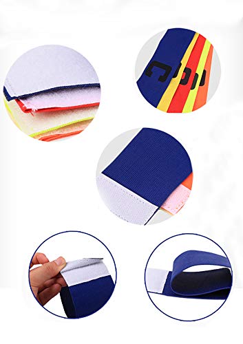 MioCloth Soccer Captain Badge Armband Football Basketball Team Sport Adult Youth Adjustable College School Athletic Player Arm Bands Sleeve Accessory Orange - Thumbnail 7