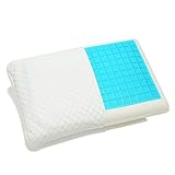 Luxury Cooling Gel Memory Foam Pillow By Hankey – Orthopaedic Neck & Back Support, Soft & Comfortable Design, Washable Cover, Hypoallergenic Double-Sided Cushion For A Soothing Sleeping Experience