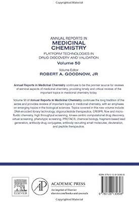 Platform Technologies In Drug Discovery And Validation Volume 50 By Goodnow Jr Robert A Amazon Ae