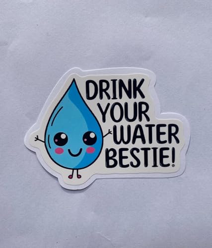 ANHGLORYPAPER Hydration Sticker Drink Your Water Bestie