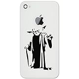 Yoda Star Wars Inpsired The Force Vinyl Cell Phone Decal for the iPhone or Android (BLACK 2