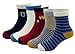 CHUNG Little Boys Cotton Socks Crew Sports Cute Dinosaur Colorful Casual 5 Pairs Toddler School