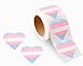 250 Transgender Heart Flag Stickers - LGBTQ Trans Pride Heart-Shaped Stickers/Decals