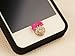 Big Mango Cute Plum Bow Round Iphone Home Return Key Button Sticker / Cell Phone Charms for Apple Iphone 5 5s 5c Iphone 4 4s Ipod Touch Ipad 2 iPad 3 iPad 4 iPad Air Tablet Replace Replacement