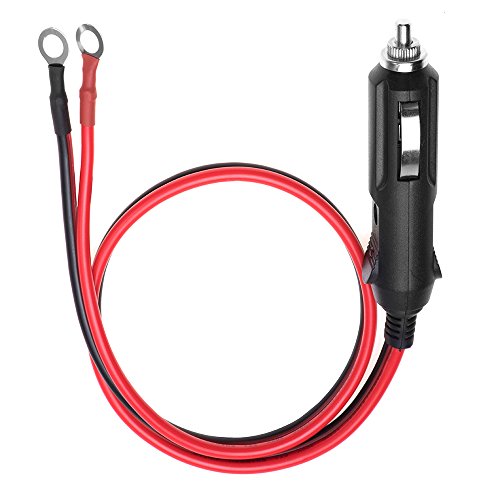 Camecho 12V 15A Male Plug Cigarette Lighter Adapter Power Plug For Car Backup/Air pump/Electric cup (0.5M /1.65FT Wire)