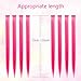 TOFAFA 22 inch Colored Hair Extensions straight Hairpiece,Multi-colors Party Highlights Clip in Synthetic Hair Extensions (10pcs Pink)thumb 2