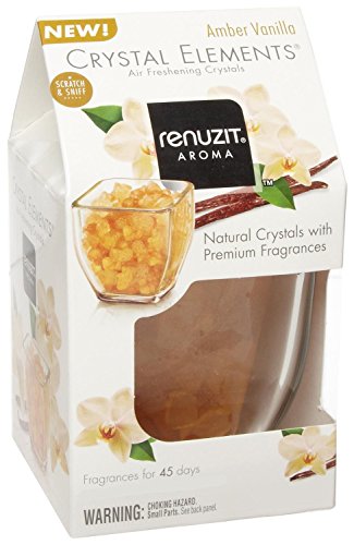 Renuzit Crystal Elements Air Freshener Starter Kit-Amber Vanilla-9 oz.