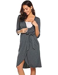 Bata de maternidad 3 en 1 para el parto, para enfermería, hospital, lactancia, vestido, albornoz
