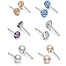 Womens's 925 Silver Bling Fireball, Cultured Pearl, Round Earring sets (6 Pairs)