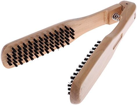 Hair Combs Care DIY Salon Hairdressing Hair Straightener Wooden Anti-static Dual-Brush Styling Tools 1Pcs