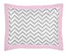 Pink and Gray Chevron Childrens and Kids Bedding 4 Piece Girls Twin Set