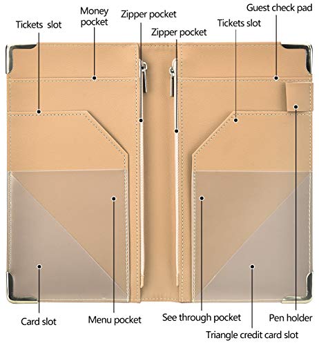 3 Server+Books+Waitress+Waitstaff+Organizer