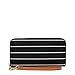Fossil womens Logan Pvc Zip Around Wallet Clutch, Black/White, One Size US
