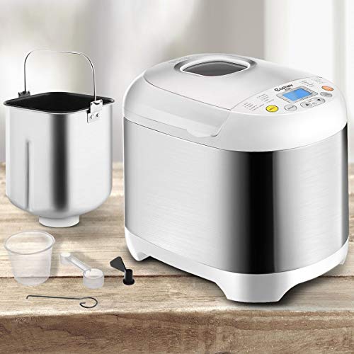 Automatic Bread Machine with 19 Programs, BestComfort 2L Programmable Bread Maker, 15 Hours Delay Timer, 1 Hour Keep Warm (style 2)