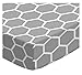 SheetWorld Fitted Sheet (Fits BabyBjorn Travel Crib Light) - Grey Honeycomb - Made In USA