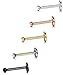 ORAZIO 10Pcs 18G Nose Studs - 316L Stainless Steel Stud Nose Rings for Women CZ Screwback Nose Piercings Cartilage Earrings Lip Rings Small Flatback Stud Earrings for Sensitive Ear Internally Threaded