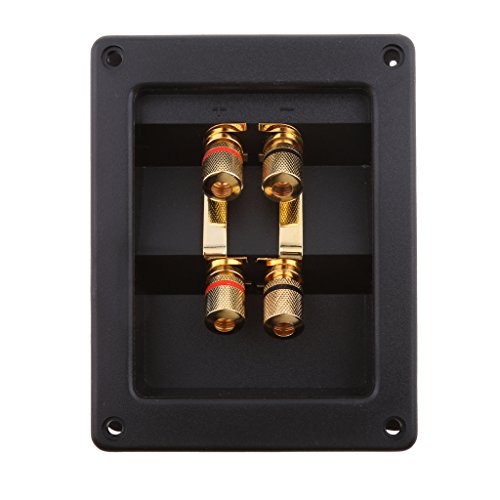 Baoblaze DIY 4Way Speaker Box Terminal Binding Post Goldplated Screw