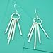 Alicenter(TM) Women's Jewelry 925 Sterling Silver SP Vintage Five Columns Dangle Earrings