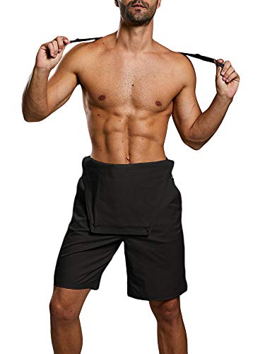 Taoliyuan Mens Bib Overalls Shorts Slim Fit Romper Casual Summer Button Dungaree Jumpsuit - Thumbnail 2