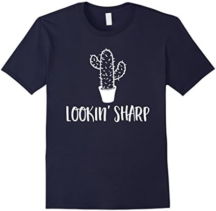 Men's Lookin' Sharp Cactus T-Shirt Medium Navy