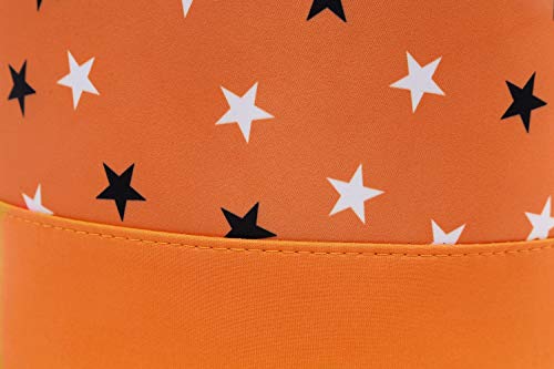 E-FirstFeeling Easter Basket Easter Bag Toy Candy Gift Basket Storage Bucket Tote (Small Stars-Orange Bottom) - Thumbnail 3