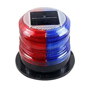 WAHSBAG Waarschuwingslamp,Zonne-knipperende waarschuwingslampje Strobe noodkoplamp LED Strobe waarschuwingslampje