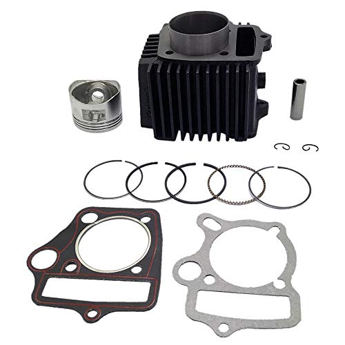 KDSG 52.4mm Cast Iron Cylinder Kit for 125cc 4 Stroke Engine ATV UTV Moped Quad Dirt Bike Go Kart Scooter Taotao Kazuma Redcat