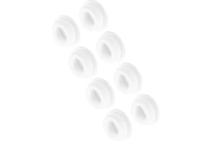 MECCANIXITY 8pcs T-Shaped Silicone Plugs 29mm 1-1/8 Inch Dia Snap in Plug Hole Seal Cover Round Rubber Stopper for Kitchen Rubber Bulkheads Waterproof Sealing Plugs White