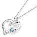 Sllaiss Mom Necklace Infinity Love Heart Pendant Necklace for Women I Love You Mom Engraved Necklace Mothers Day Mom Birthday Gift