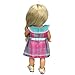 Adorable Baby Doll Clothes Dress Vintage Grids with Dot Doll Dresses for 14 - 16 Inches American Girl Dolls