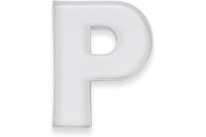 MANOCZY 10" P Shaped Cardboard Letter Mache Chocolate Sweets Candy Container Box (White,P )