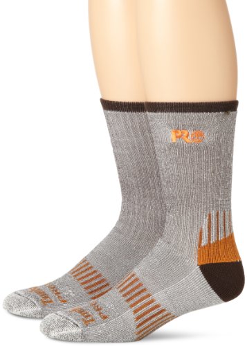 Timberland pro men’s crew 2pr pk cool touch blend soc…