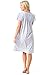 Casual Nights Nightgowns for Women, Short Sleeve Floral Night Gowns for Adult Women