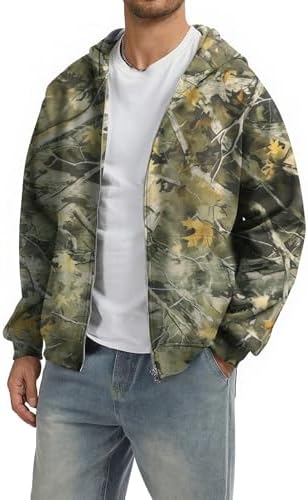Burnside Adult Full-Zip Camo Hoodie XL GREEN CAMO at Amazon Men's