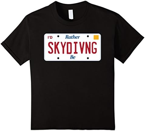 unisex-child I'd Rather be Skydiving; Parachuting tshirt; fun skydive tee 4 Black