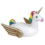 Sunnylife Luxury Adult Inflatable Pool Float Ride On Beach Toy - Unicorn White