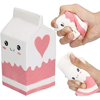 Xuways Kawaii Milk Box Toy Sweet Scented Squishies Slow Rising Doll Dolls Squishy Toys Party Favors for Kids for Birthday Gift,Autism, ADHD , Decorative Props and Stress Relief