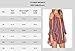 OYANUS Womens Rainbow Stripe Open Shoulder Bell Sleeve Spaghetti Ruffle Beach Dress