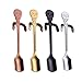 NewKelly Coffee Spoon Stainless Steel Tea Hanging cups Supplies Tableware Kitchen Skull (A)