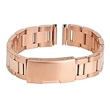 Xuexy 16mm Motorola Moto 360 42mm 2nd Gen Stainless Steel Watch Band Strap Replacement Bracelet (Moto 360 2nd Gen 42mm Women's 2015), Rose Gold