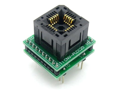 Waveshare PLCC20 TO DIP20 1.27mm Pitch Yamaichi IC Programming Socket Adapter for PLCC20