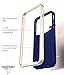 iPhone 8 Plus Case, iPhone 7 Plus Case, Vena [Harmony] Wave Texture [Hybrid Clear Back Panel][CornerGuard Drop Proof] Slim Fit Cover for iPhone 8 Plus, iPhone 7 Plus (Gold/Navy Blue)