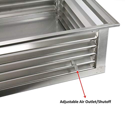 GSW DF-24S 24-Inch Stainless Steel 4-Way Adjustable Metal Diffuser for Evaporative/Swamp Cooler - Thumbnail 3