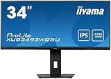 iiyama XUB3493WQSU-B5 34" Ultra Wide 1440p ADS-IPS HDR Monitor 21:9 FreeSync 4ms view 9